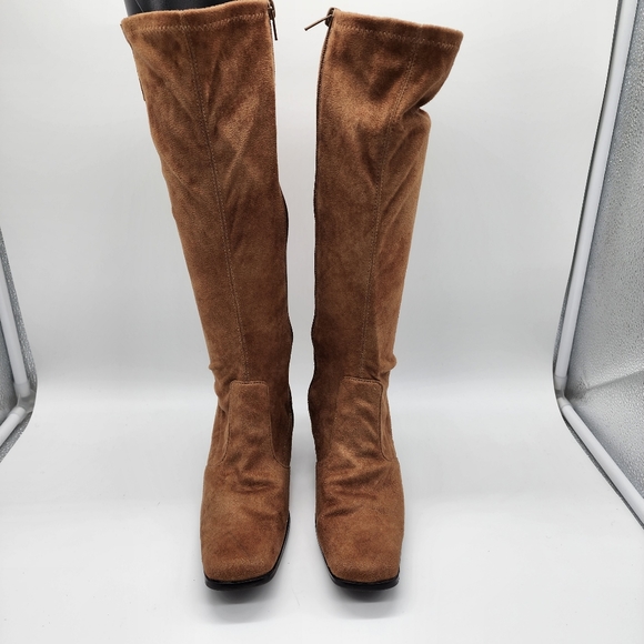 Etienne Aigner Historia Square Toe Heeled Sock Boots Size 6 - Picture 5 of 14